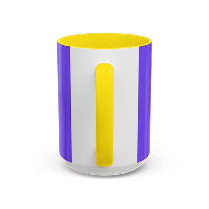 Hula Girl Packin' Heat Light Purple Accent Mug by theGreenDragonTavern.shop