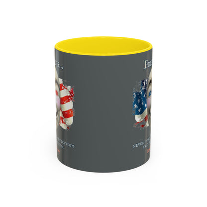 Ronald Reagan Freedom Vendetta Grey Accent Mug by theGreenDragonTavern.shop