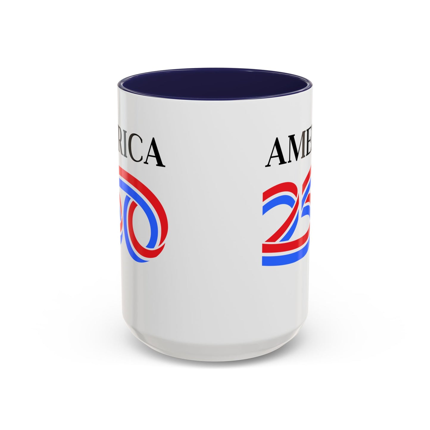 America 250 White Accent Mug by theGreenDragonTavern.shop