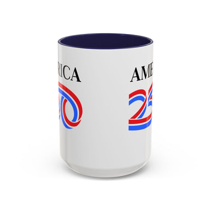 America 250 White Accent Mug by theGreenDragonTavern.shop