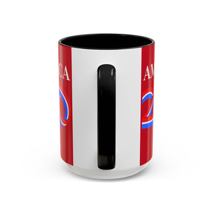 America 250 Red Accent Mug by theGreenDragonTavern.shop