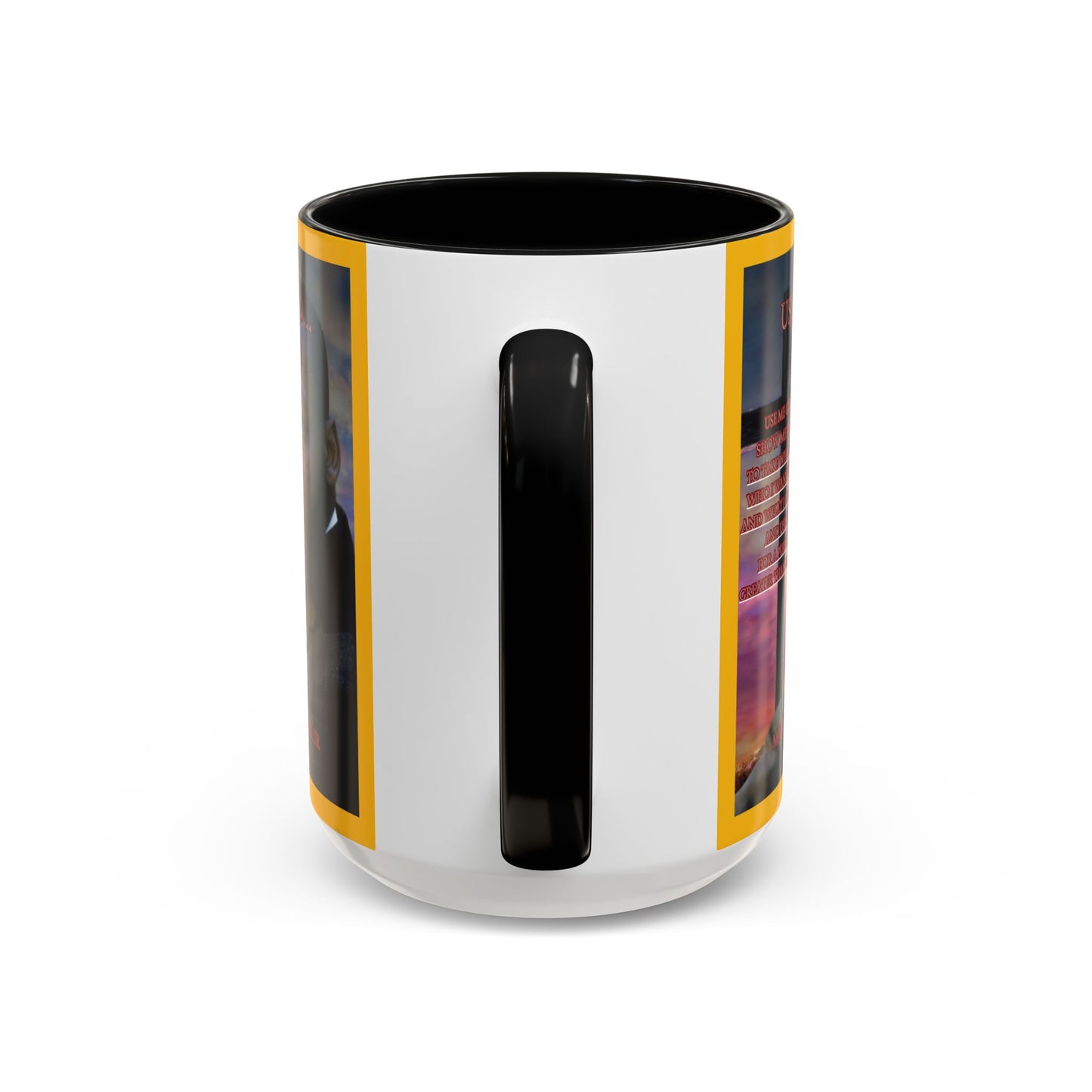 Use Me God, MLK Jr Yellow Accent Mug by theGreenDragonTavern.shop