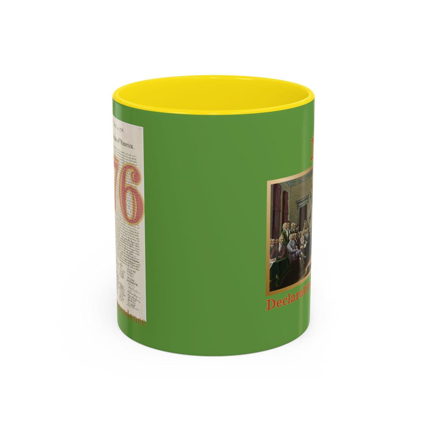 Declaration of Independence Green Accent Mug by theGreenDragonTavern.shop