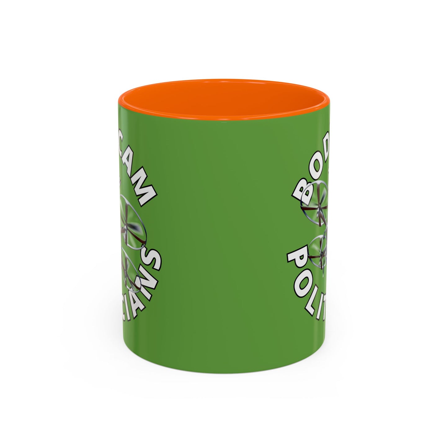 Bodycam the Politicians Drone Green Accent Mug by theGreenDragonTavern.shop