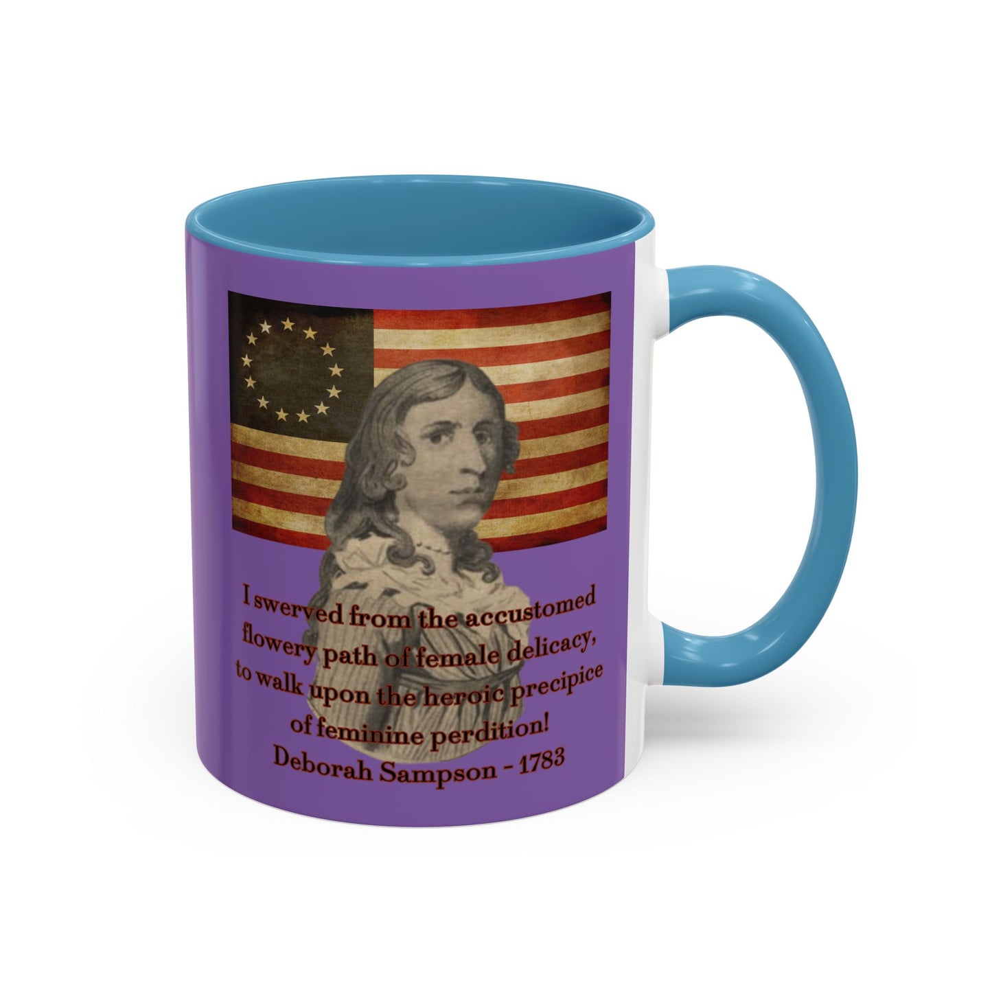 Deborah Sampson, America's Mulan Light Purple Accent Mug by theGreenDragonTavern.shop