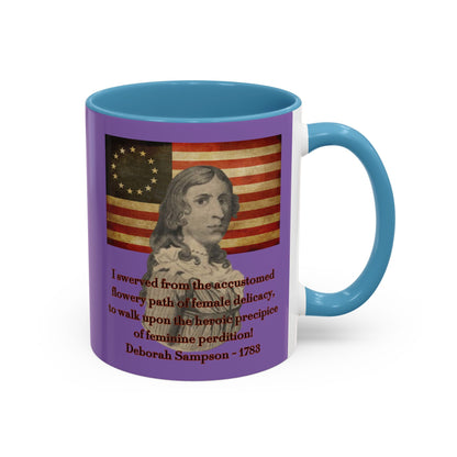 Deborah Sampson, America's Mulan Light Purple Accent Mug by theGreenDragonTavern.shop