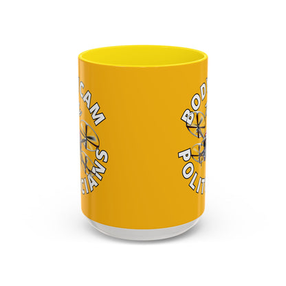 Bodycam the Politicians Drone Yellow Accent Mug by theGreenDragonTavern.shop