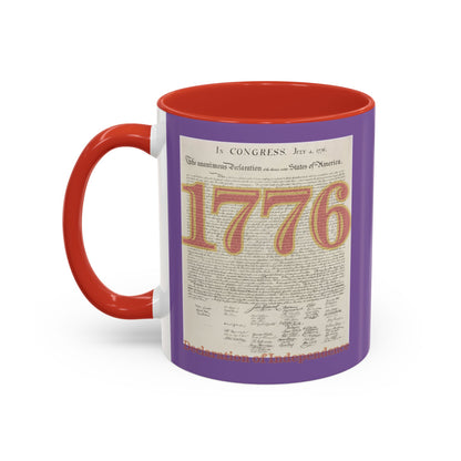 Declaration of Independence Light Purple Accent Mug by theGreenDragonTavern.shop