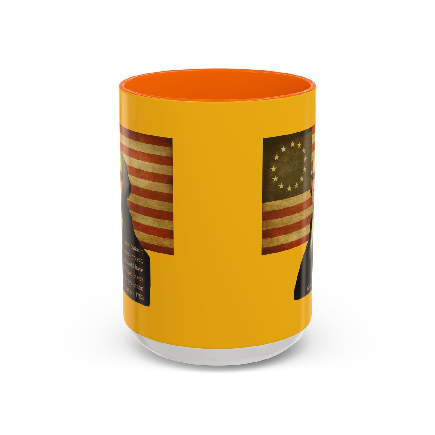 Washington's Earnest Prayer Yellow Accent Mug by theGreenDragonTavern.shop