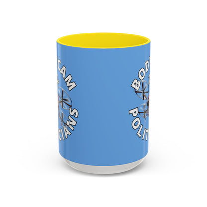 Bodycam the Politicians Drone Light Blue Accent Mug by theGreenDragonTavern.shop