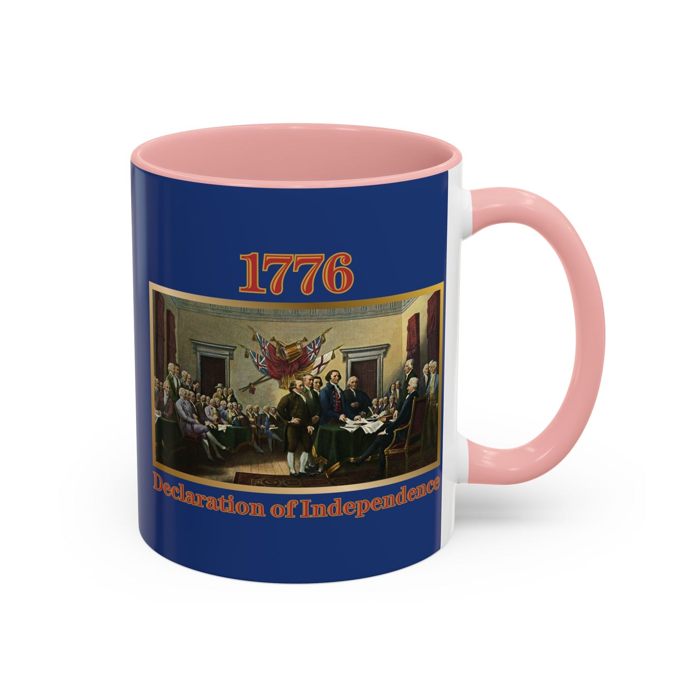 Declaration of Independence Dark Blue Accent Mug by theGreenDragonTavern.shop