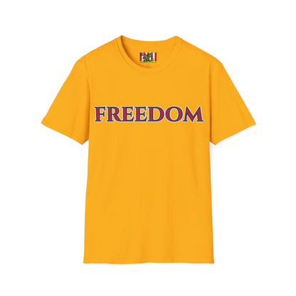 Freedom, Red font, Light colors Unisex T-Shirt by theGreenDragonTavern.shop