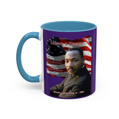 "I Have a Dream" MLKJr Purple Accent Mug by theGreenDragonTavern.shop
