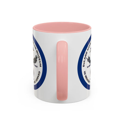 DNASM Student Art Navy Frame White Accent Mug by theGreenDragonTavern.shop