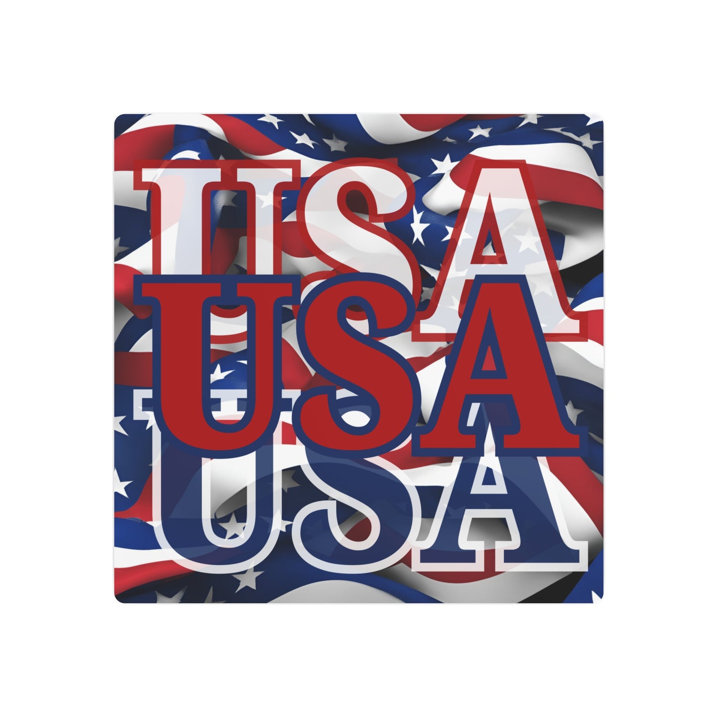 USA! USA! USA Red Center Metal Art Sign by theGreenDragonTavern.shop