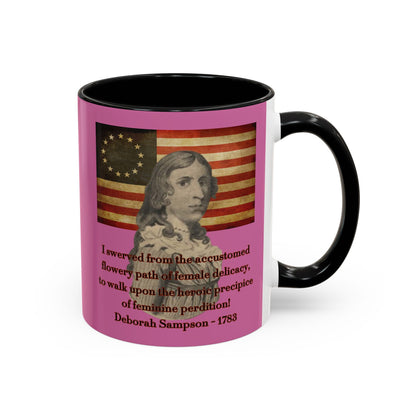 Deborah Sampson, America's Mulan Pink Accent Mug by theGreenDragonTavern.shop