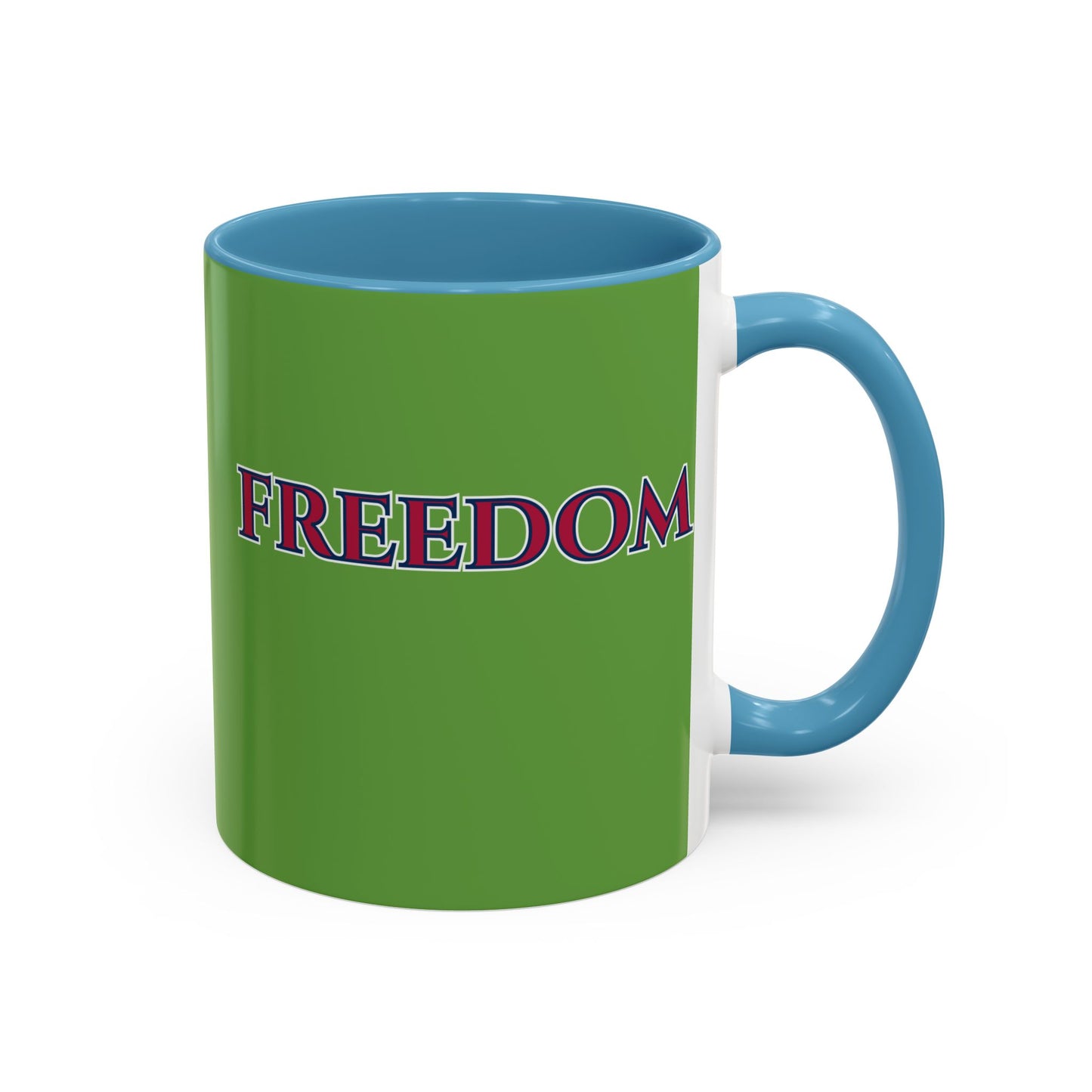 Freedom, Green Accent Mug by theGreenDragonTavern.shop