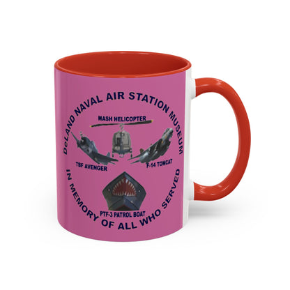 DNASM 2-sided, Founding & Student Art Pink Accent Mug by theGreenDragonTavern.shop