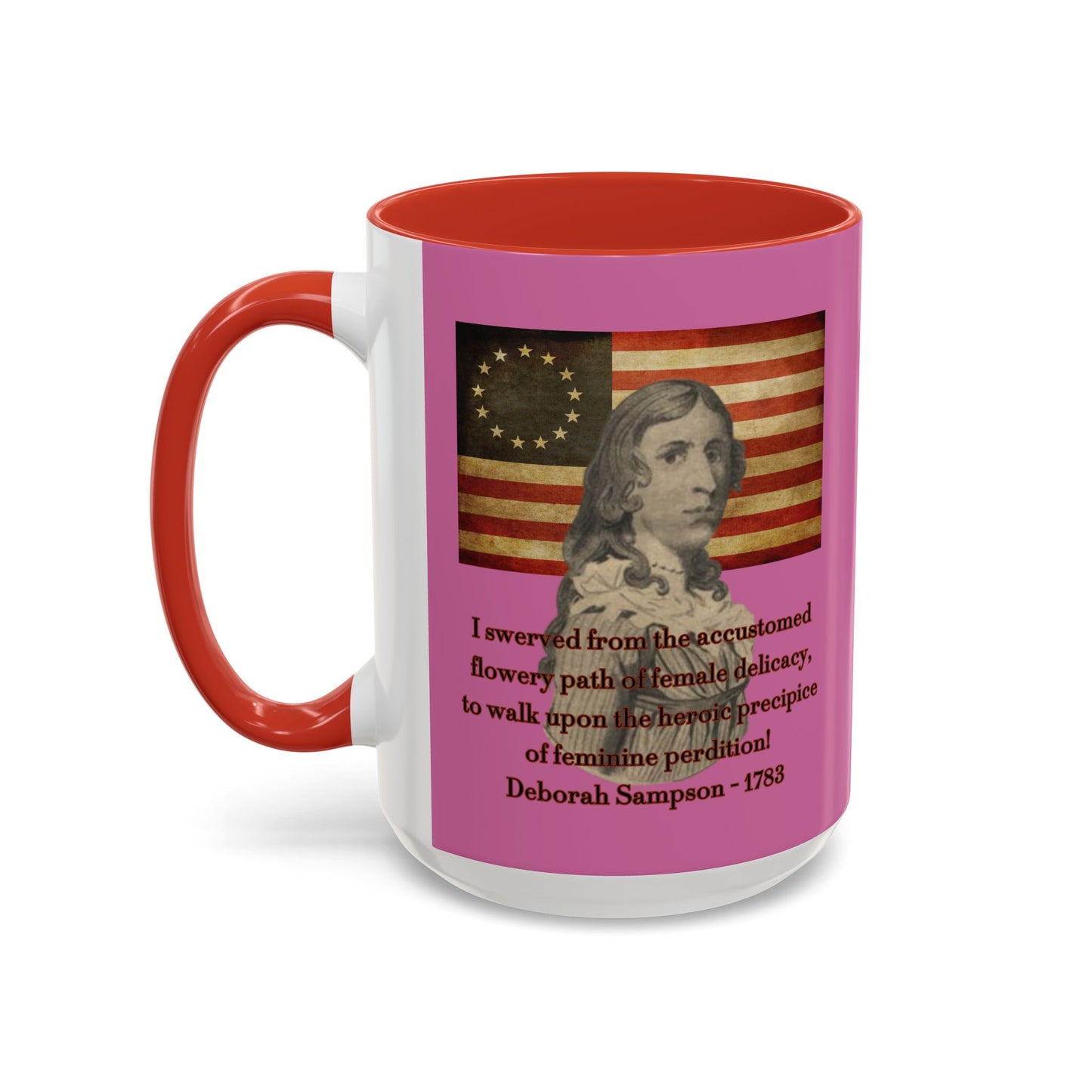 Deborah Sampson, America's Mulan Pink Accent Mug by theGreenDragonTavern.shop