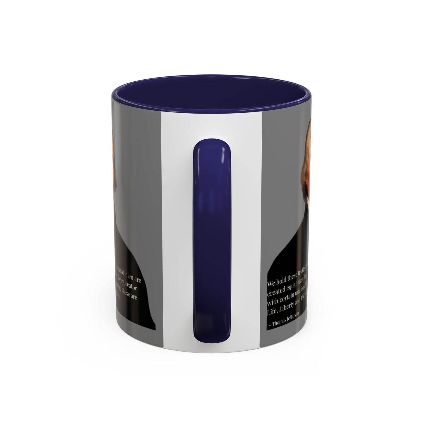 We hold these truths to be self-evident Grey Accent Mug by theGreenDragonTavern.shop
