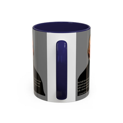 We hold these truths to be self-evident Grey Accent Mug by theGreenDragonTavern.shop