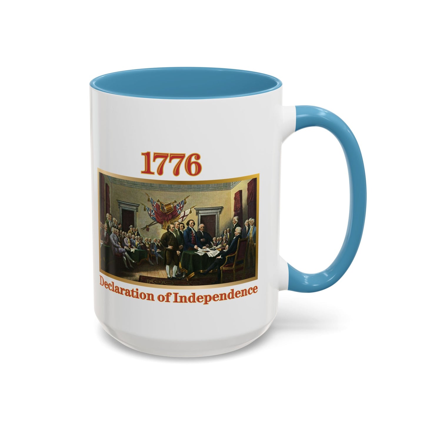 Declaration of Independence White Accent Mug by theGreenDragonTavern.shop