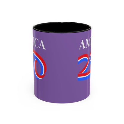 America 250 Light Purple Accent Mug by theGreenDragonTavern.shop