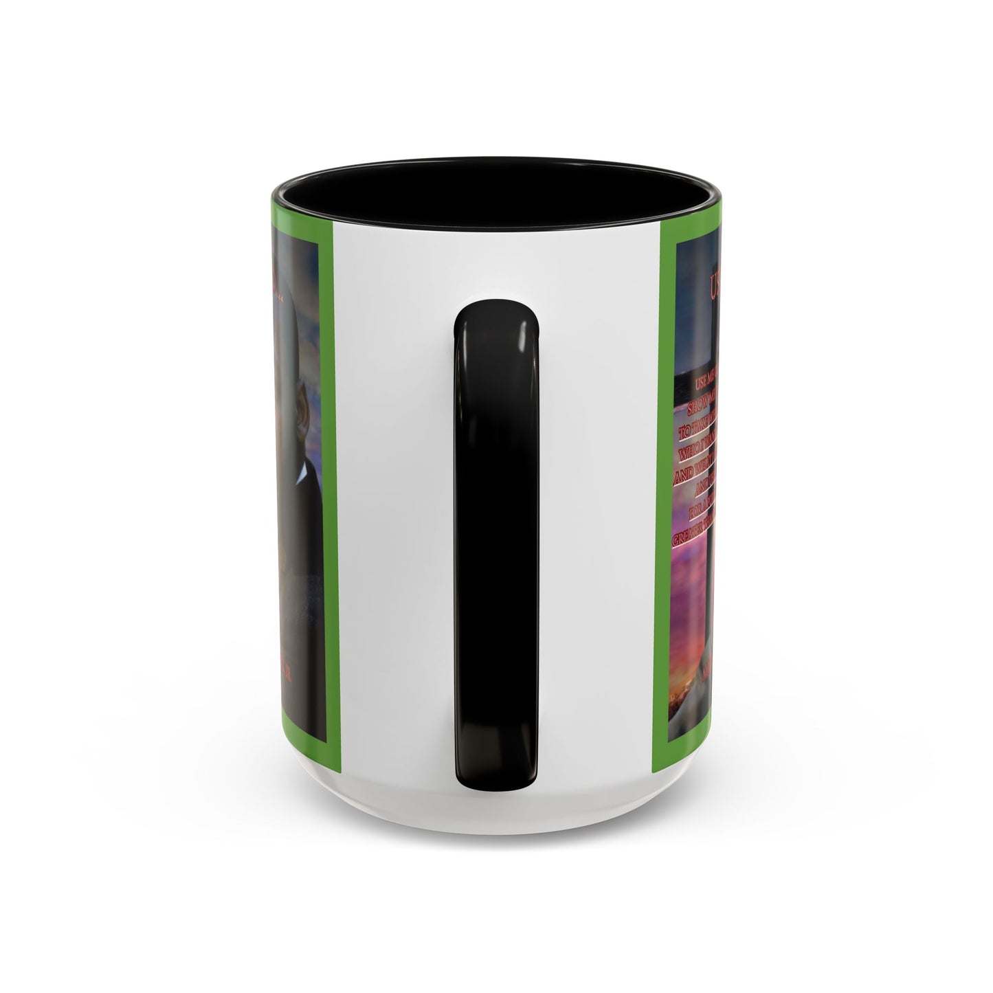 Use Me God, MLK Jr Green Accent Mug by theGreenDragonTavern.shop