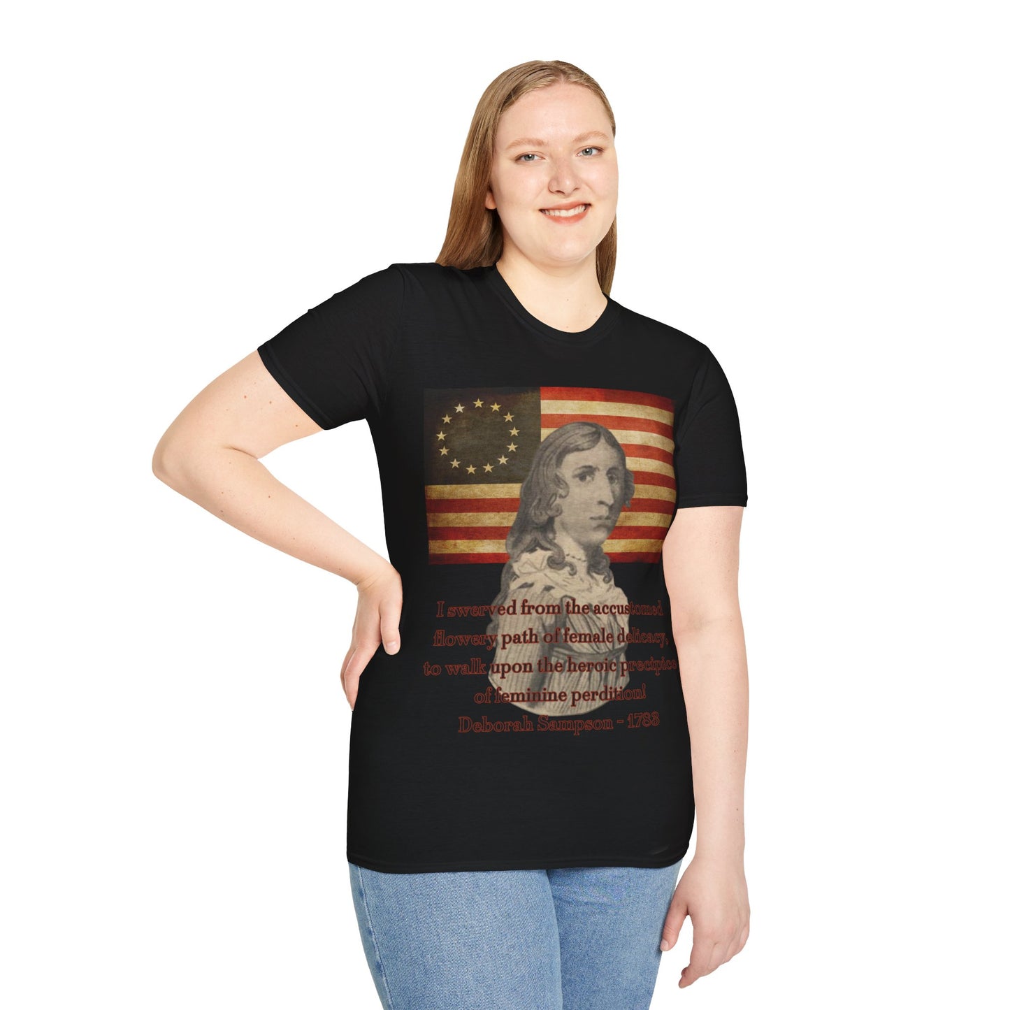 Deborah Sampson, America's Mulan Dark colors Unisex T-Shirt by theGreenDragonTavern.shop