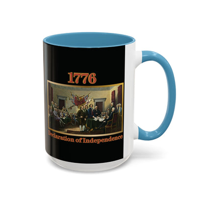 Declaration of Independence Black Accent Mug by theGreenDragonTavern.shop