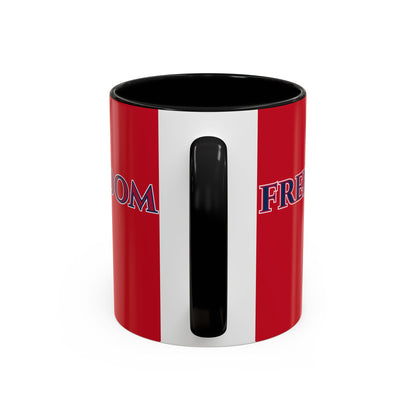 Freedom, Red Accent Mug by theGreenDragonTavern.shop
