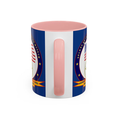 DeLand Naval Air Station Museum Blue Accent Mug by theGreenDragonTavern.shop