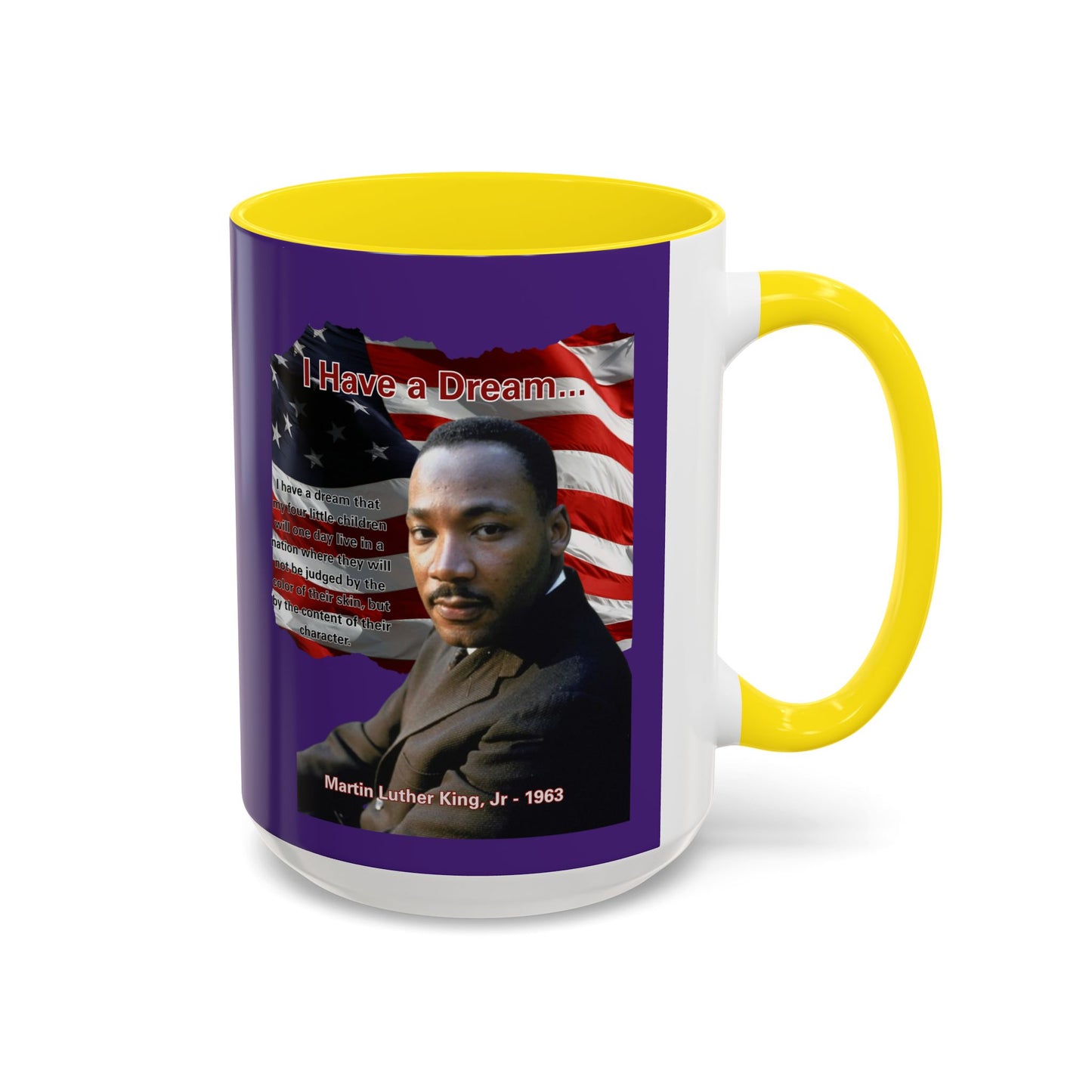 "I Have a Dream" MLKJr Purple Accent Mug by theGreenDragonTavern.shop