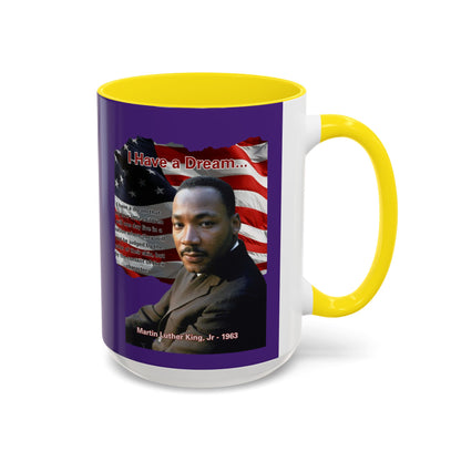 "I Have a Dream" MLKJr Purple Accent Mug by theGreenDragonTavern.shop