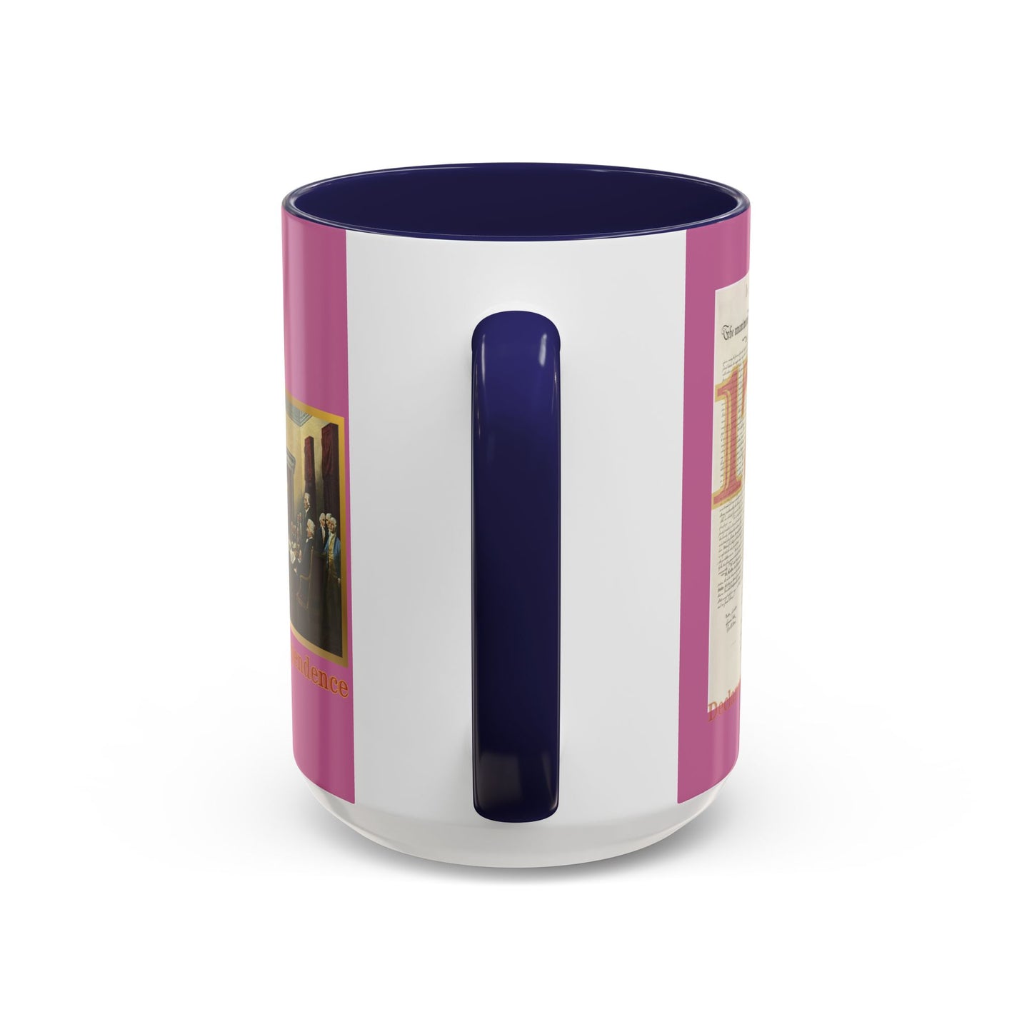 Declaration of Independence Pink Accent Mug by theGreenDragonTavern.shop