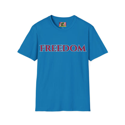 Freedom, Red font, Dark colors Unisex T-Shirt by theGreenDragonTavern.shop