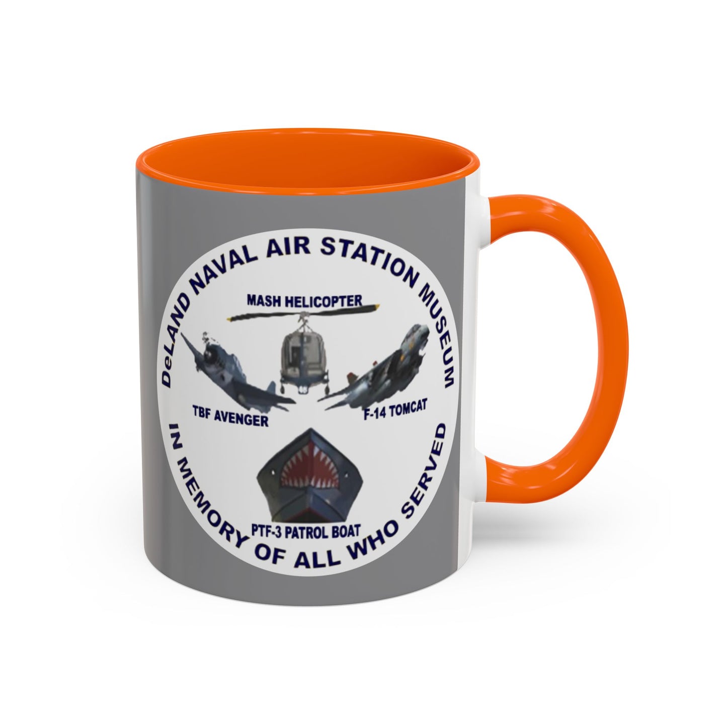 DNASM 2-sided, Founding & Student Art w/WhiteBG Grey Accent Mug by theGreenDragonTavern.shop
