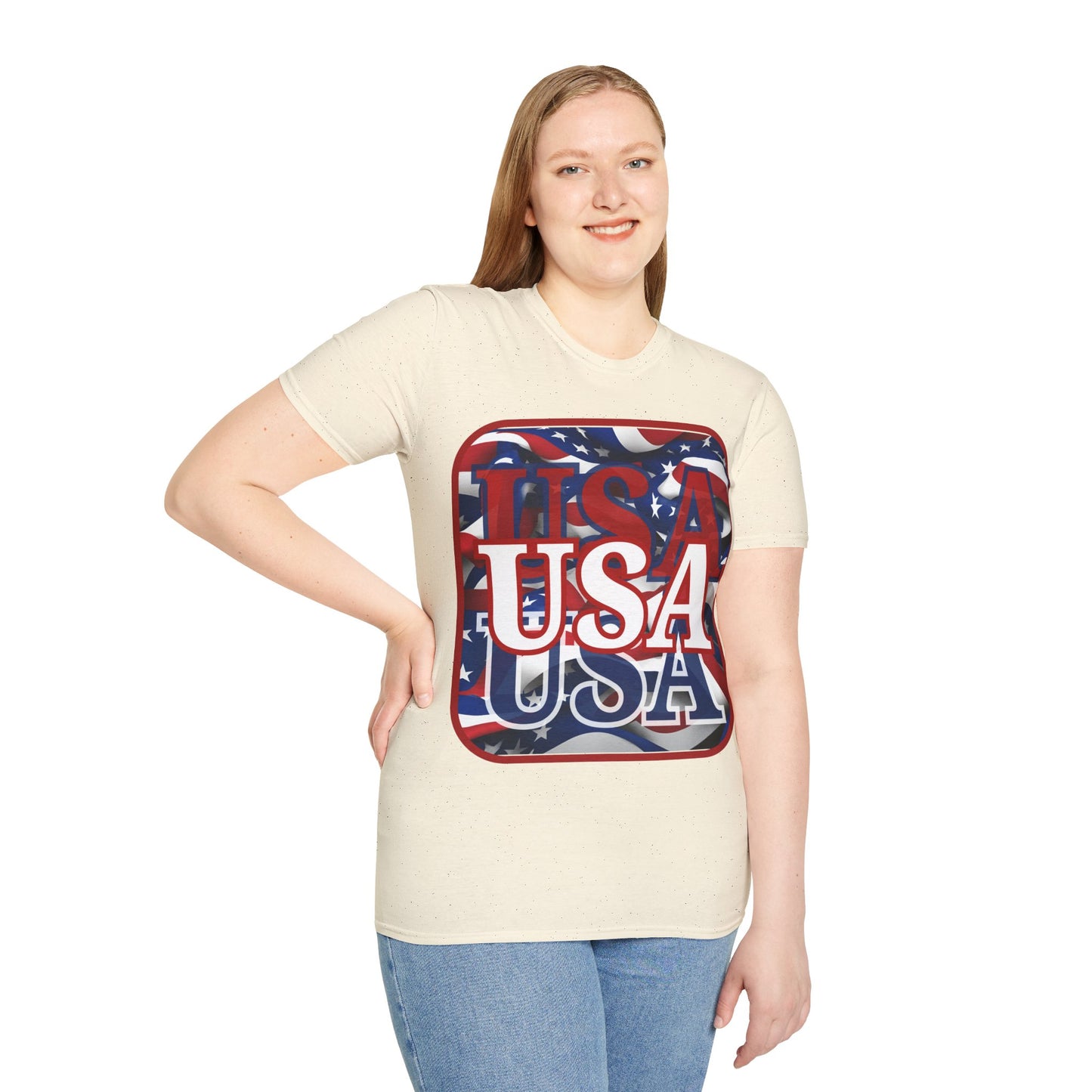 Red WHITE and Blue USA Patriot Light colors Unisex T-Shirt by theGreenDragonTavern.shop