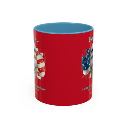 Ronald Reagan Freedom Vendetta Red Accent Mug by theGreenDragonTavern.shop