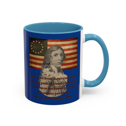 Deborah Sampson, America's Mulan Dark Blue Accent Mug by theGreenDragonTavern.shop