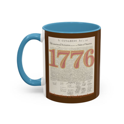 Declaration of Independence Brown Accent Mug by theGreenDragonTavern.shop