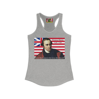 Patrick Henry Women's Racerback Tank Top by theGreenDragonTavern.shop