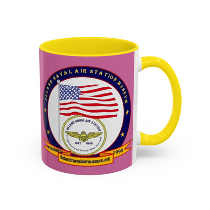 DeLand Naval Air Station Museum Pink Accent Mug by theGreenDragonTavern.shop