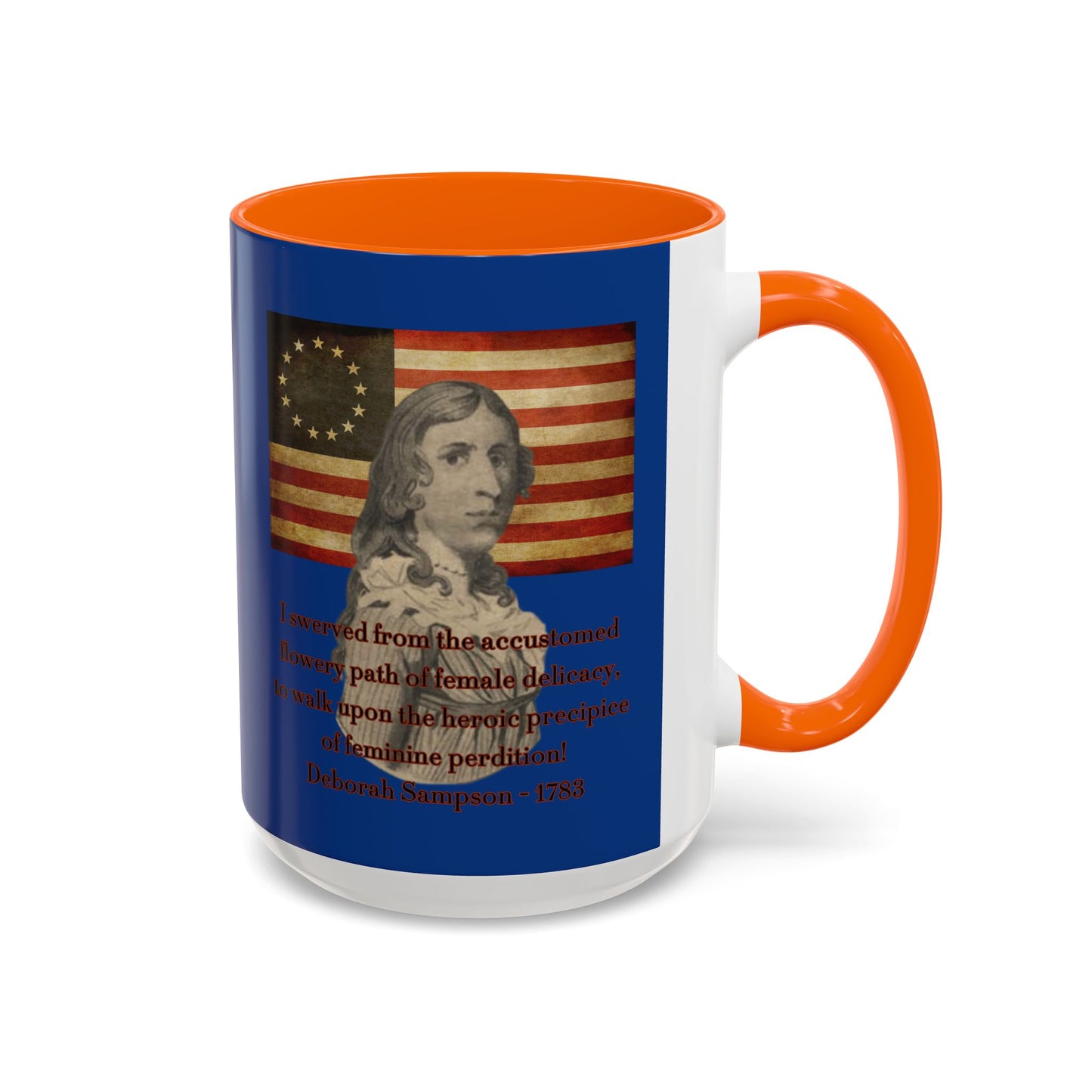 Deborah Sampson, America's Mulan Dark Blue Accent Mug by theGreenDragonTavern.shop