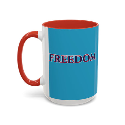 Freedom, Turquoise Accent Mug by theGreenDragonTavern.shop