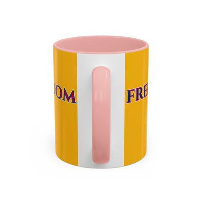 Freedom, Yellow Accent Mug by theGreenDragonTavern.shop