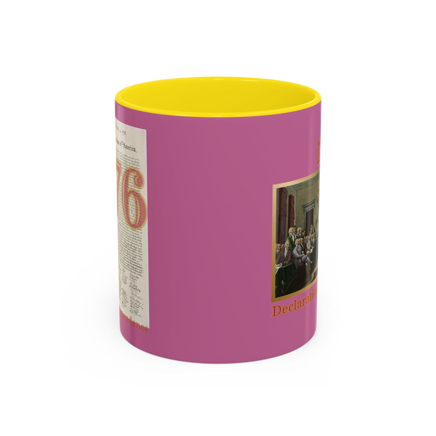 Declaration of Independence Pink Accent Mug by theGreenDragonTavern.shop