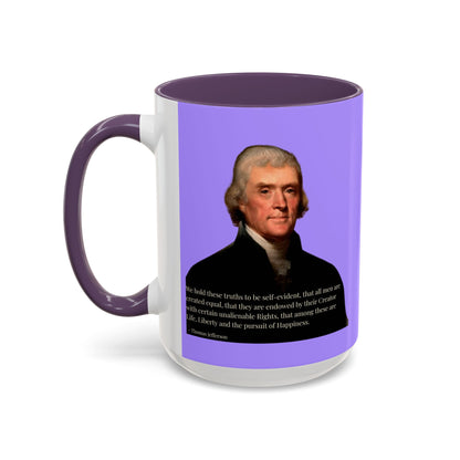 We hold these truths to be self-evident Light Purple Accent Mug by theGreenDragonTavern.shop