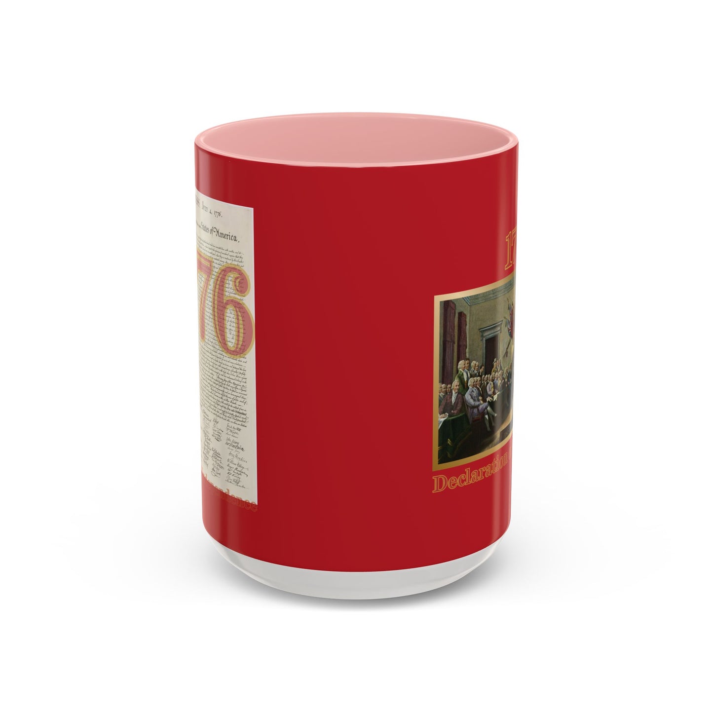 Declaration of Independence Red Accent Mug by theGreenDragonTavern.shop