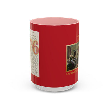 Declaration of Independence Red Accent Mug by theGreenDragonTavern.shop